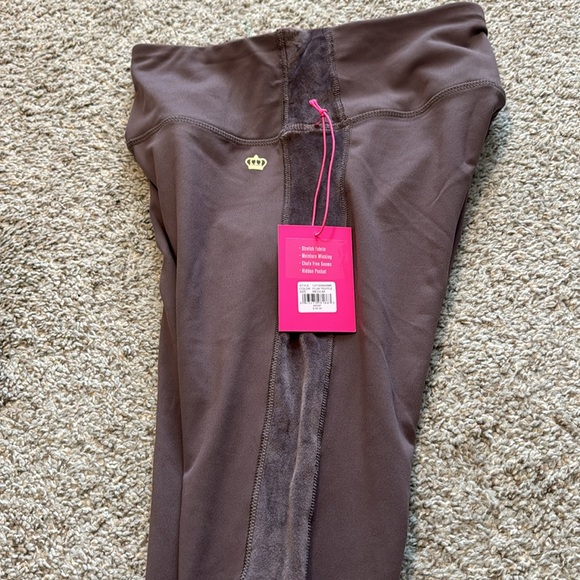 Juicy Couture Sport Women's Stretch brown Velour Side Panel Legging, NWT medium - Picture 5 of 6